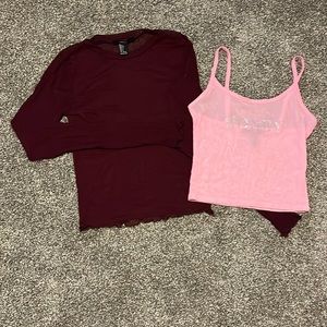 Forever 21 see threw mesh tops